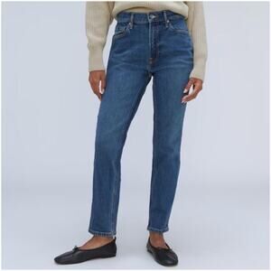 Everlane Jeans Womens 26 Regular Blue 90s Cheeky Button Fly Organic Cotton Rigid
